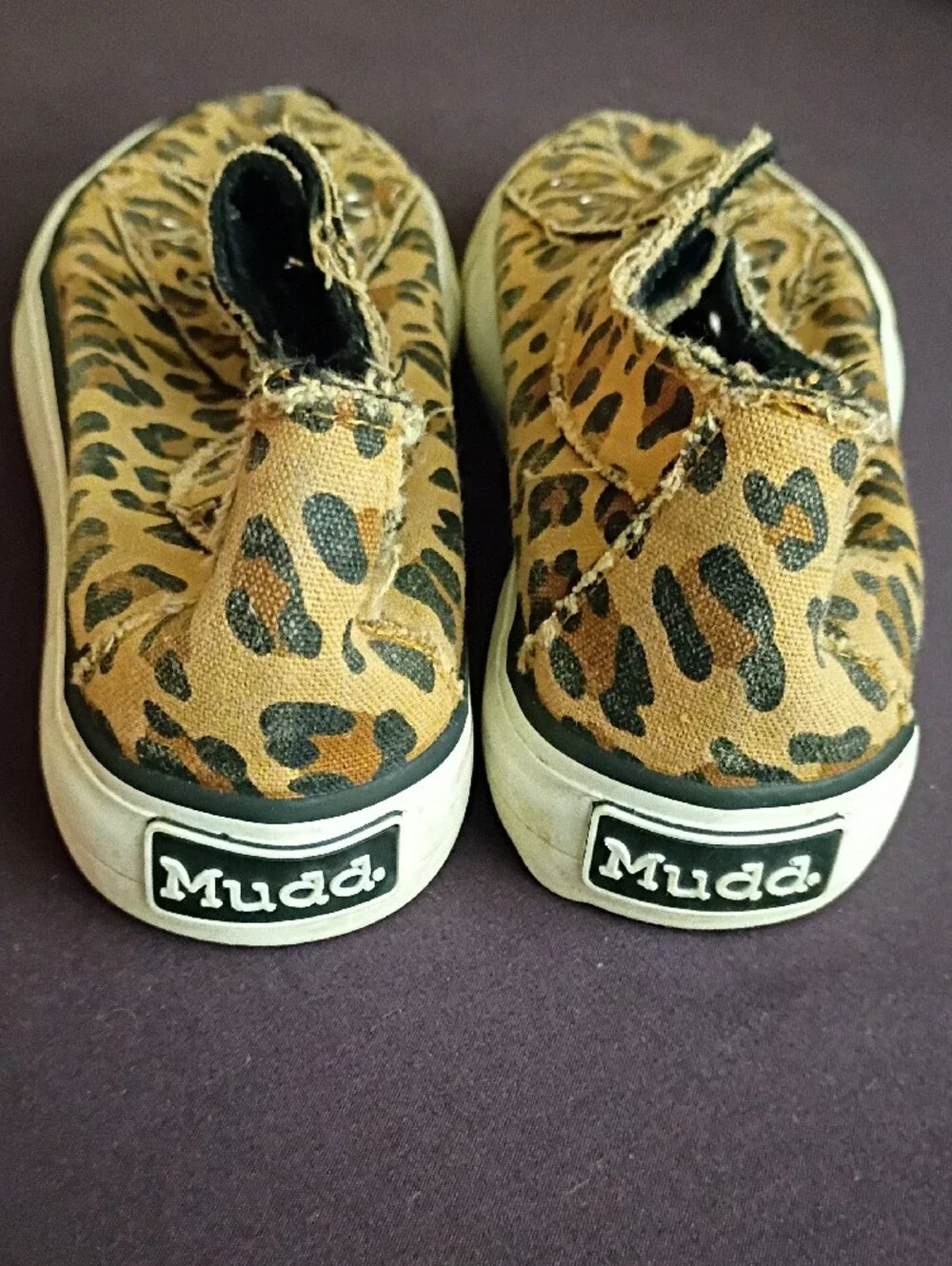 Mudd Women's Leopard Print Slip-On Sneakers - Tan/Black Size 7